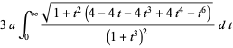 3aint_0^infty(sqrt(1+t^2(4-4t-4t^3+4t^4+t^6)))/((1+t^3)^2)dt