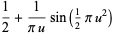 1/2+1/(piu)sin(1/2piu^2)