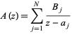  A(z)=sum_(j=1)^N(B_j)/(z-a_j) 