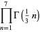 product_(n=1)^(7)Gamma(1/3n)