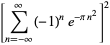 [sum_(n=-infty)^(infty)(-1)^ne^(-pin^2)]^2