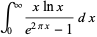 int_0^infty(xlnx)/(e^(2pix)-1)dx
