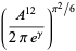 ((A^(12))/(2pie^gamma))^(pi^2/6)