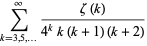 sum_(k=3,5,...)^(infty)(zeta(k))/(4^kk(k+1)(k+2))