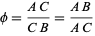  phi=(AC)/(CB)=(AB)/(AC) 