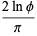 (2lnphi)/pi