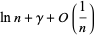 lnn+gamma+O(1/n)