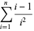 sum_(i=1)^(n)(i-1)/(i^2)