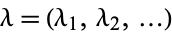 lambda=(lambda_1,lambda_2,...)