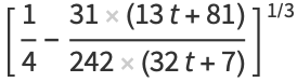 [1/4-(31(13t+81))/(242(32t+7))]^(1/3)