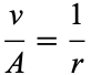  v/A=1/r 