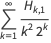 sum_(k=1)^(infty)(H_(k,1))/(k^22^k)