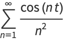 sum_(n=1)^(infty)(cos(nt))/(n^2)