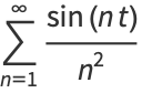 sum_(n=1)^(infty)(sin(nt))/(n^2)