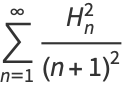 sum_(n=1)^(infty)(H_n^2)/((n+1)^2)