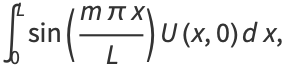 int_0^Lsin((mpix)/L)U(x,0)dx,