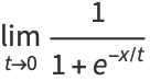 lim_(t->0)1/(1+e^(-x/t))