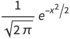 1/(sqrt(2pi))e^(-x^2/2)