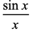 (sinx)/x