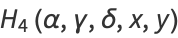 H_4(alpha,gamma,delta,x,y)