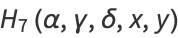 H_7(alpha,gamma,delta,x,y)