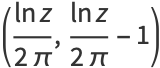 ((lnz)/(2pi),(lnz)/(2pi)-1)