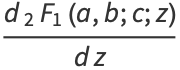 (d_2F_1(a,b;c;z))/(dz)