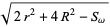 sqrt(2r^2+4R^2-S_omega)