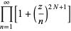 product_(n=1)^(infty)[1+(z/n)^(2N+1)]