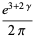 (e^(6+9gamma/2))/(sqrt(2)pi^(3/2))