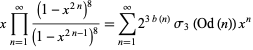  |product_(k=0)^infty[tan(2^kx)]^(1/(2^k))|=4sin^2x 