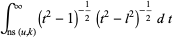 int_(ns(u,k))^infty(t^2-1)^(-1/2)(t^2-l^2)^(-1/2)dt