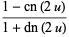 (1-cn(2u))/(1+dn(2u))