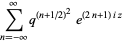 sum_(n=-infty)^(infty)q^((n+1/2)^2)e^((2n+1)iz)