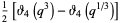 1/2[theta_4(q^3)-theta_4(q^(1/3))]