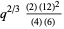 q^(2/3)((2)(12)^2)/((4)(6))