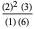 ((2)^2(3))/((1)(6))