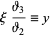  xi(theta_3)/(theta_2)=y 