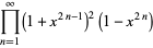 product_(n=1)^(infty)(1+x^(2n-1))^2(1-x^(2n))
