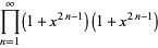 product_(n=1)^(infty)(1+x^(2n-1))(1+x^(2n-1))