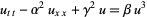  u_(tt)-alpha^2u_(xx)+gamma^2u=betau^3 