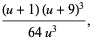 ((u+1)(u+9)^3)/(64u^3),