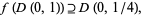  f(D(0,1)) superset= D(0,1/4), 