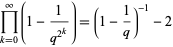  product_(k=0)^infty(1-1/(q^(2^k)))=(1-1/q)^(-1)-2 