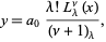  y=a_0(lambda!L_lambda^nu(x))/((nu+1)_lambda), 