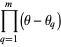 product_(q=1)^(m)(theta-theta_q)