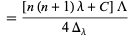  =([n(n+1)lambda+C]Lambda)/(4Delta_lambda)  