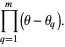 product_(q=1)^(m)(theta-theta_q).