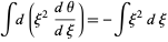  intd(xi^2(dtheta)/(dxi))=-intxi^2dxi 