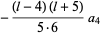 -((l-4)(l+5))/(5·6)a_4